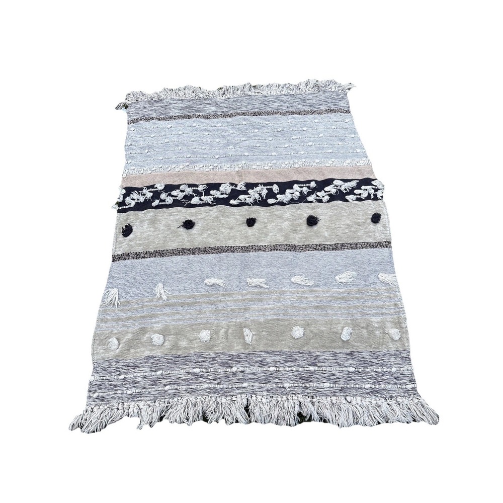 Anthropologie All Roads Yucca Throw Blanket Fringe Tassel Boho Chic READ